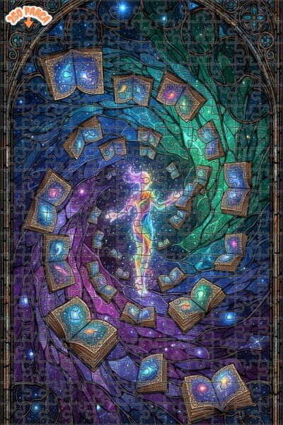 Esranın Dünyası لغز خشبي ملون بتصميم عالم الكون مع مزدوج الطبقات إطارًا و250 ...