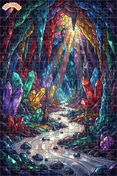 Esranın Dünyası لغز خشبي مؤطر بطبقتين من فن الكهوف الكريستالية السحرية 250 قط...