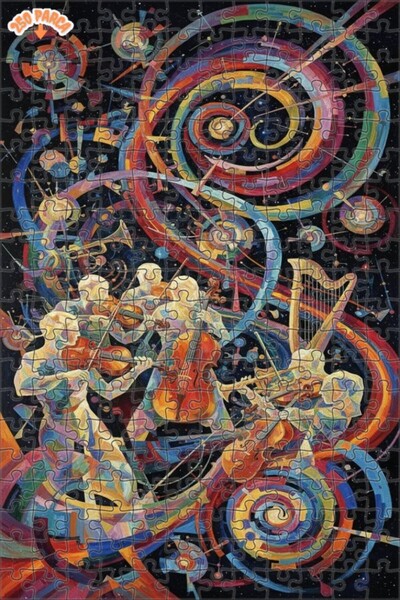 Esranın Dünyası لغز خشبي مكون من مزدوج الطبقات إطارًا بتصميم لوحة زيتية لاحتض...