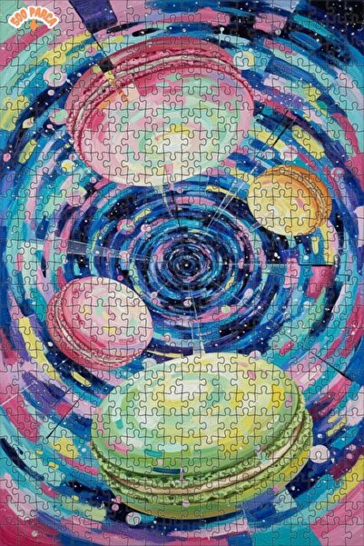 Esranın Dünyası لغز خشبي على شكل ماكارون من هايال وورلد بمظهر الألوان الزيتية...