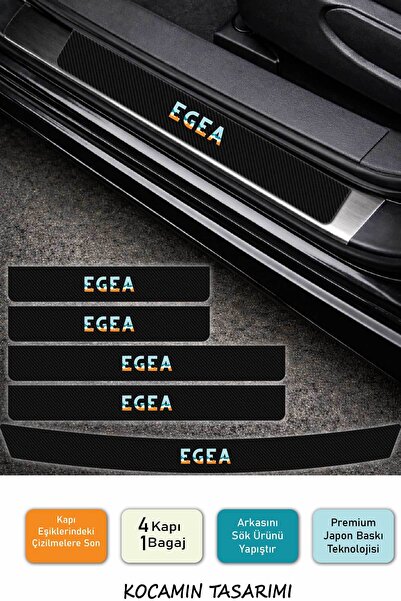 Kocamın Tasarımı Fiat Egea Kapı Eşiği Koruyucu – Karbon Desenli Egea Modeline...