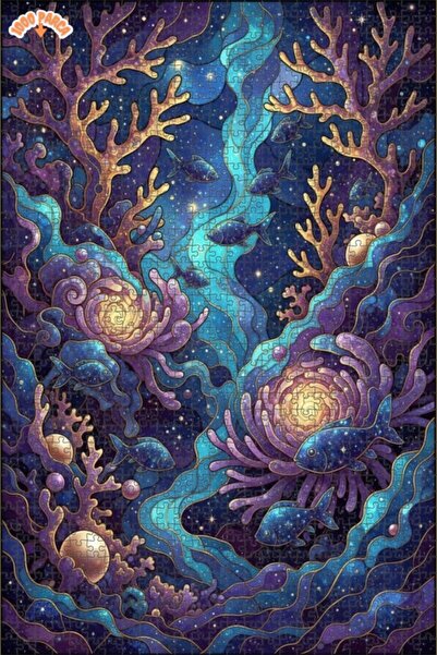 Esranın Dünyası لغز خشبي ذو مزدوج الطبقات إطارًا يصور فنًا حديثًا لمنظر فسيفس...