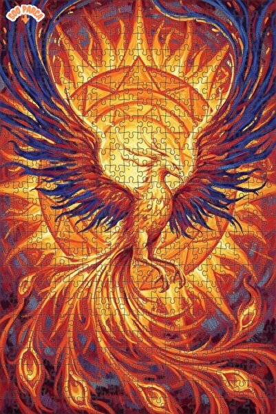 Esranın Dünyası لغز خشبي مؤطر بطبقتين بمظهر لوحة زيتية لطائر الفينيق السحري 5...