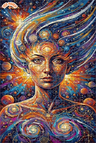 Esranın Dünyası الوجه الروحي للكون لوحة زيتية مكونة من مزدوج الطبقات إطارًا م...