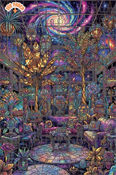 Esranın Dünyası لغز خشبي مكون من مزدوج الطبقات قطعة بتصميم حديقة المجرة ملونة...