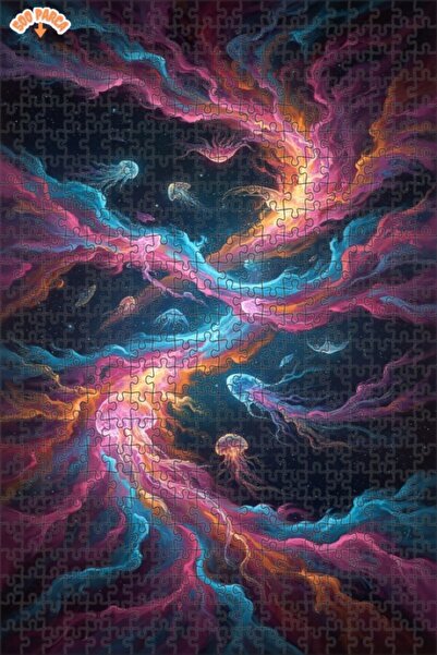 Esranın Dünyası لوحة زيتية بتصميم رقصة قنديل البحر العالمية، أحجية خشبية مكون...