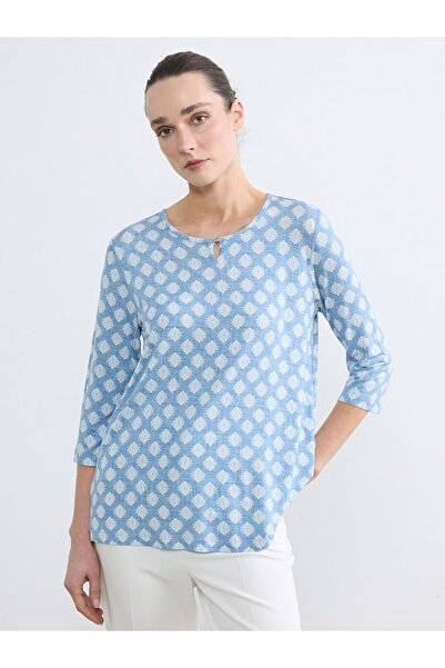 LC Waikiki طاقم الرقبة منقوشة بلوزة