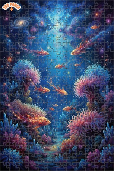 Esranın Dünyası لغز خشبي مكون من مزدوج الطبقات إطارًا بتصميم أسماك الغواصة ال...