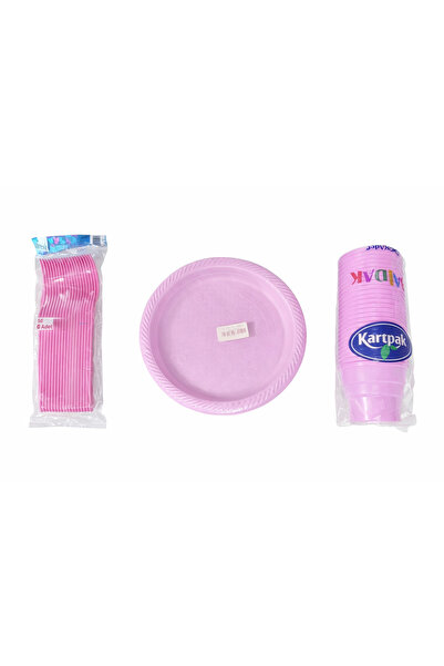 Tek Renk Pembe Parti Masa Seti – Doğum Günü & Özel Günler İçin