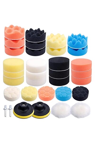 iTin Kit polish auto 31 piese, discuri burete+lână, adaptoare M14, compatibil...