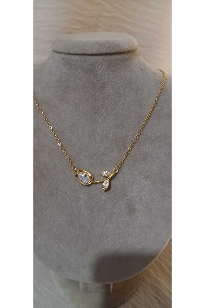 elifsaccessory Zirkon Taşlı Lale Model Çelik Kolye