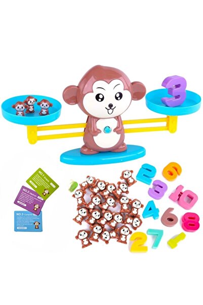 iTin Joc educativ Balanta Maimuta, invatare matematica, 65 piese, cifre 1–10,...