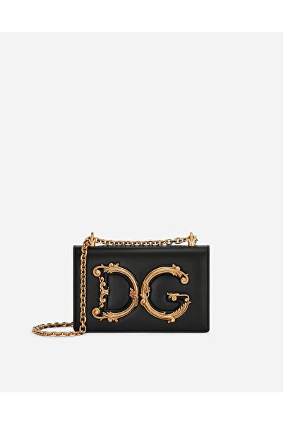 D&G حقيبة كتف من جلد النابا للبنات من دي جي