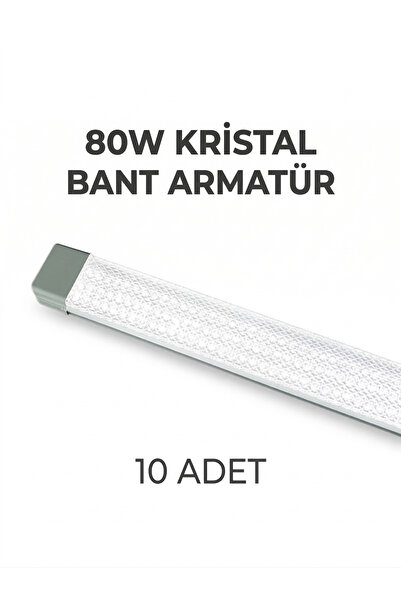DOĞALED KRİSTAL BANT ARMATÜR 80W BEYAZ IŞIK 120 CM