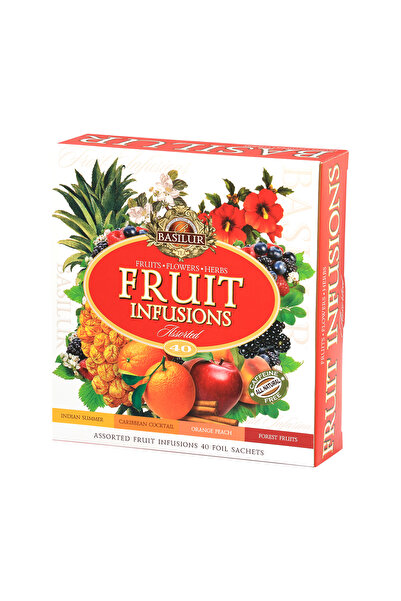 Basilur Ceai Fruit Infusion Assorted, Selecție de Infuzii din Fructe Naturale...