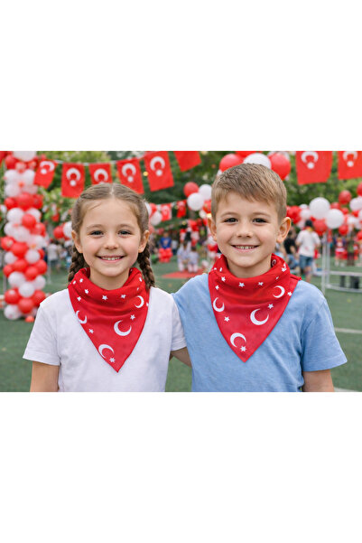 HER ŞEY NOTA www.herseynota.com Eșarfă roșie cu steagul turcesc cu model – Pa...