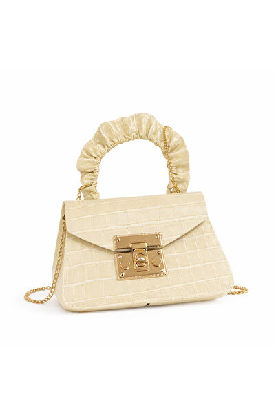 Cantaz Kız Çocukları İçin Krem Renk El ve Omuz Çantası