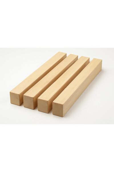 Generic WINGS - Pack of 4 Square Hard Wooden Sticks 40mm x 40mm x 300 mm