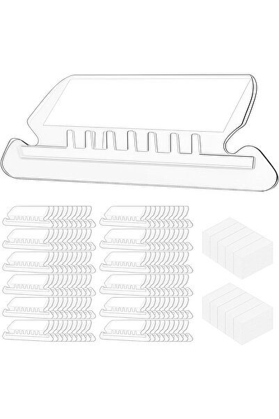 Arabest 100 Sets Hanging File Folder Tabs, Plastic Labels Inserts for File Fo...