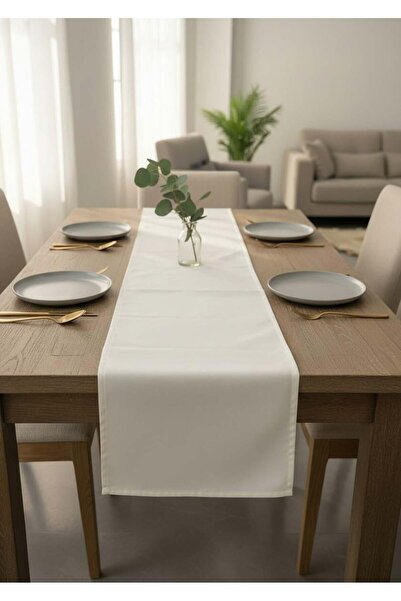Pimula home Nora Linen Si Textured Stain Resistant Masa Table Runner I 40×140...