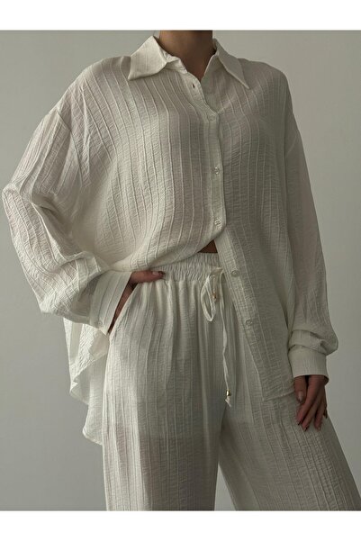 Quzu Kadın Çizgili Gömlek