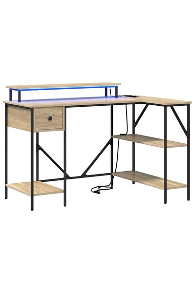 vidaxl Birou cu sertar Stejar Sonoma 120 x 79 x 86,5 cm Lemn compozit