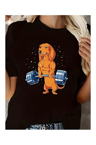 ZEMLİYA Unisex "Câinele Amuzant" cu imprimeu tricou - Stil Modern