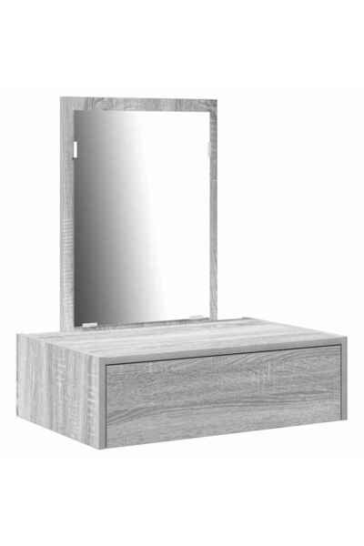 vidaxl Masă de Machiaj cu sertar Gri 60 x 40 x 70 cm Lemn compozit