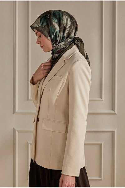 SilkTouch Mink Leaf Pattern Cashmere Scarf