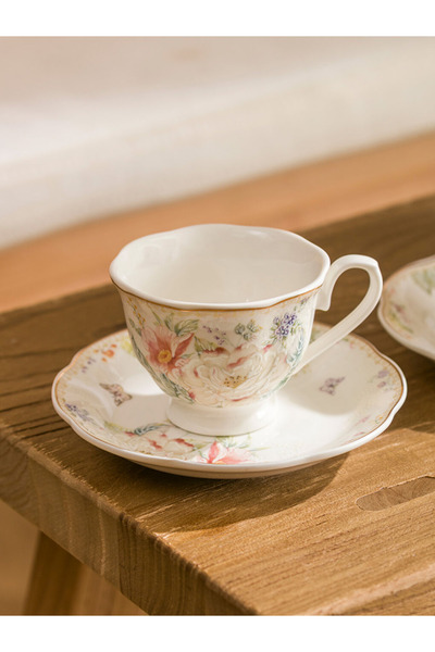 LC Waikiki Renkli̇mağazadan Mixed Flower B Printed Porcelain Coffee Cup Set f...