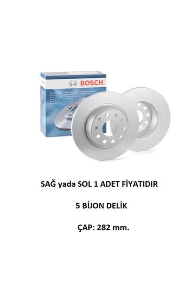 Bosch ARKA FREN DİSK GOLF 5-6 JETTA 10-17 PASSAT B6 B7 OCTAVİA 2 SUPERB 2 LEO...