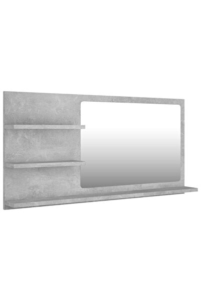 vidaxl Oglindă de baie, gri beton, 90 x 10,5 x 45 cm, PAL