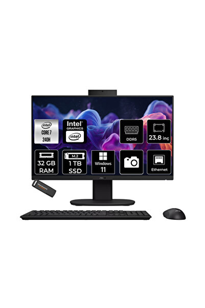 ASUS V440 Intel Core 7 240H 32GB 1TB SSD 23.8" FHD 100Hz W11H All in One Bilg...