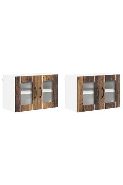 vidaxl Dulap de bucătărie 2 pcs Lemn vechi 60 x 31 x 40 cm