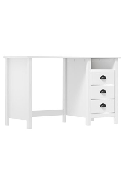 vidaxl Birou Hill cu 3 sertare, 120x50x74 cm, lemn masiv de pin