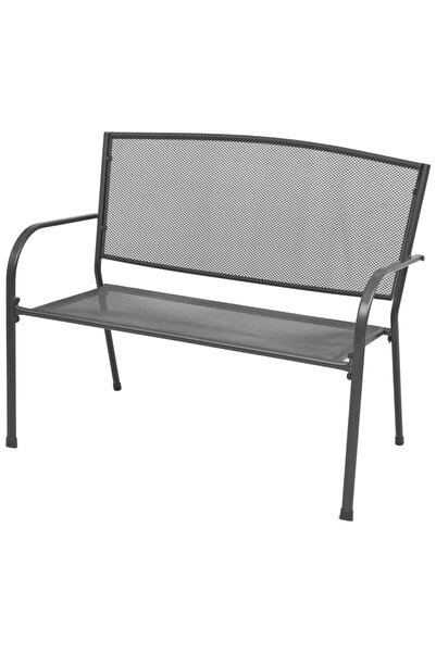 vidaxl Bancă de grădină, antracit, 108 cm, oțel și plasă