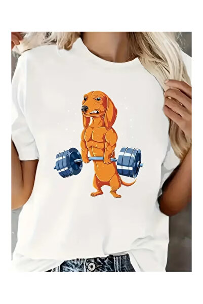 ZEMLİYA Μπλουζάκι Unisex "Fun Dog" με τύπωμα - Μοντέρνο Στυλ