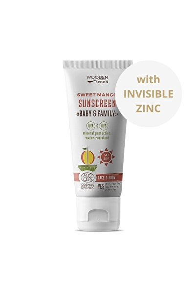 Wooden Spoon Telové mlieko na opaľovanie Mango Baby & Family SPF50 100ml