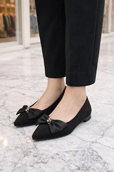 MODAONN Pantofi casual balerini pentru femei cu accesorii elegante