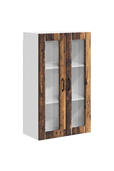 vidaxl Dulap suspendat de bucătărie cu ușă Lemn vechi 60 x 31 x 100 cm