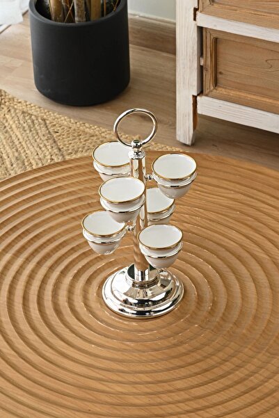 SQUALO شيالة فناجيل ذهبية سكوالو مع 6 فناجيل – ارتقِ بكل لحظة قهوة