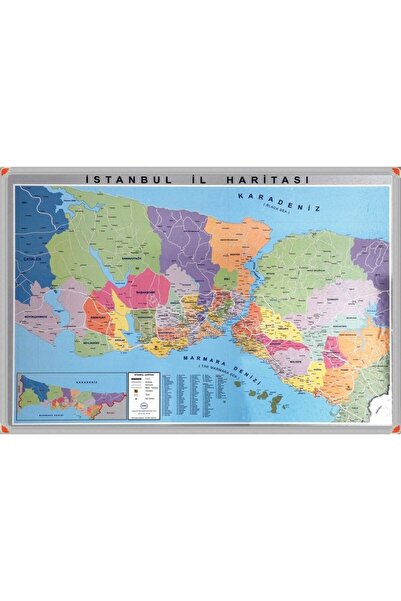 Panda İSTANBUL HARİTASI (Alüminyum Çerçeve)