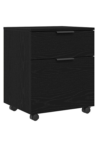 vidaxl Dulap pentru Fișiere Stejar Negru 45 x 38 x 54 cm Lemn compozit