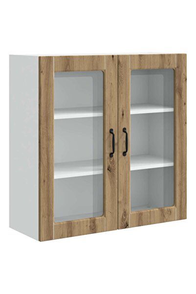 vidaxl Dulap de bucătărie cu raft Stejar Artizanal 80 x 31 x 80 cm