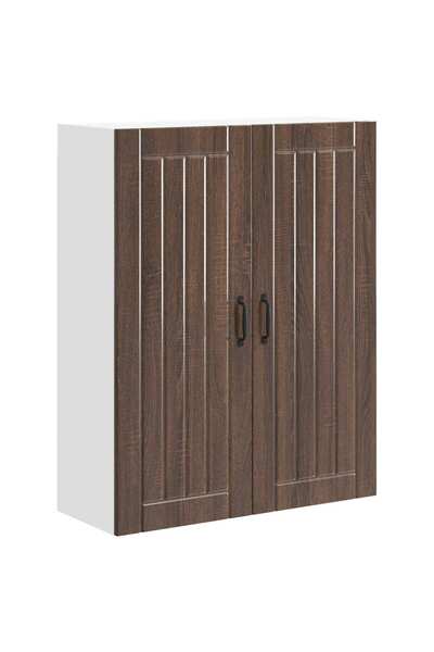 vidaxl Dulap suspendat de bucătărie Stejar închis 80 x 31 x 100 cm