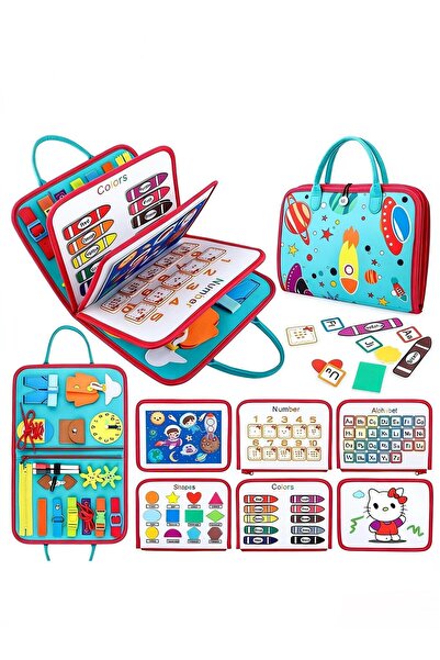 Pomefar كتاب أنشطة، لوحة أنشطة حسية للأطفال الصغار، هدية تعليمية لمرحلة ما قب...