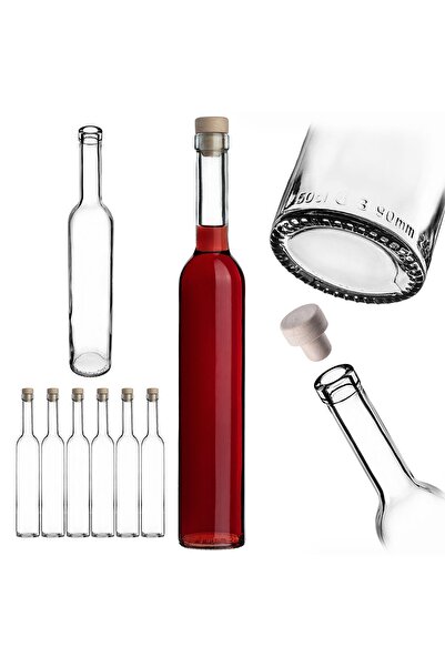 KADAX 6x Sticlă Futura 500 ml 0.5L Sticle de sticlă pentru lichioruri de vin ...