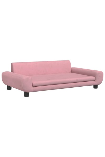 vidaxl Canapea pentru copii, roz, 100x54x33 cm, catifea