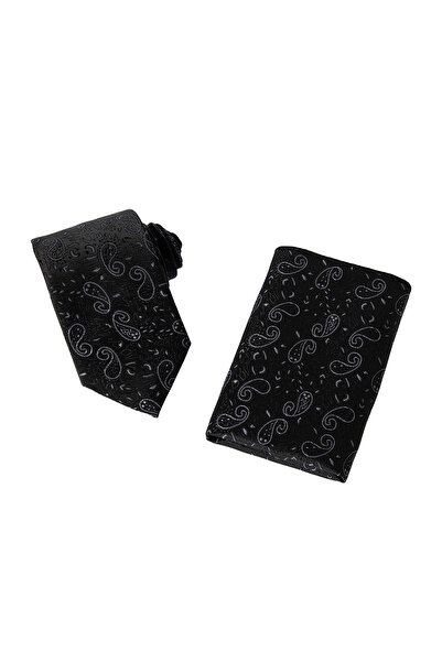Abdullah Kiğılı 2-Piece Silk Mixed D Patterned Tie & Handkerchief Set