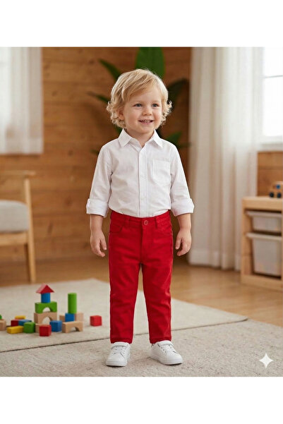 Momivi Kids Pantaloni flexibili pentru băieți, pentru școală și ocazii speciale